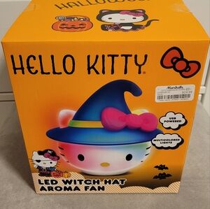 Hello Kitty Halloween Witch Hat Aroma Fan LED Light New Sealed USB Power